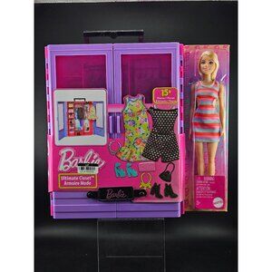 Barbie Ultimate Closet & Doll Playset With 15+ Accessories Pink